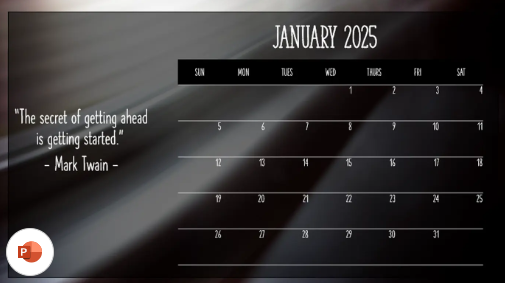 Monthly quotes calendar